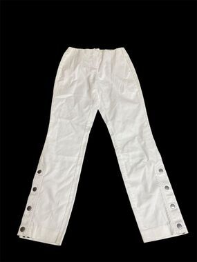 Rag & Bone Simone Snap Front Pull On Elastic Slim Ankle Trousers White Sz 2